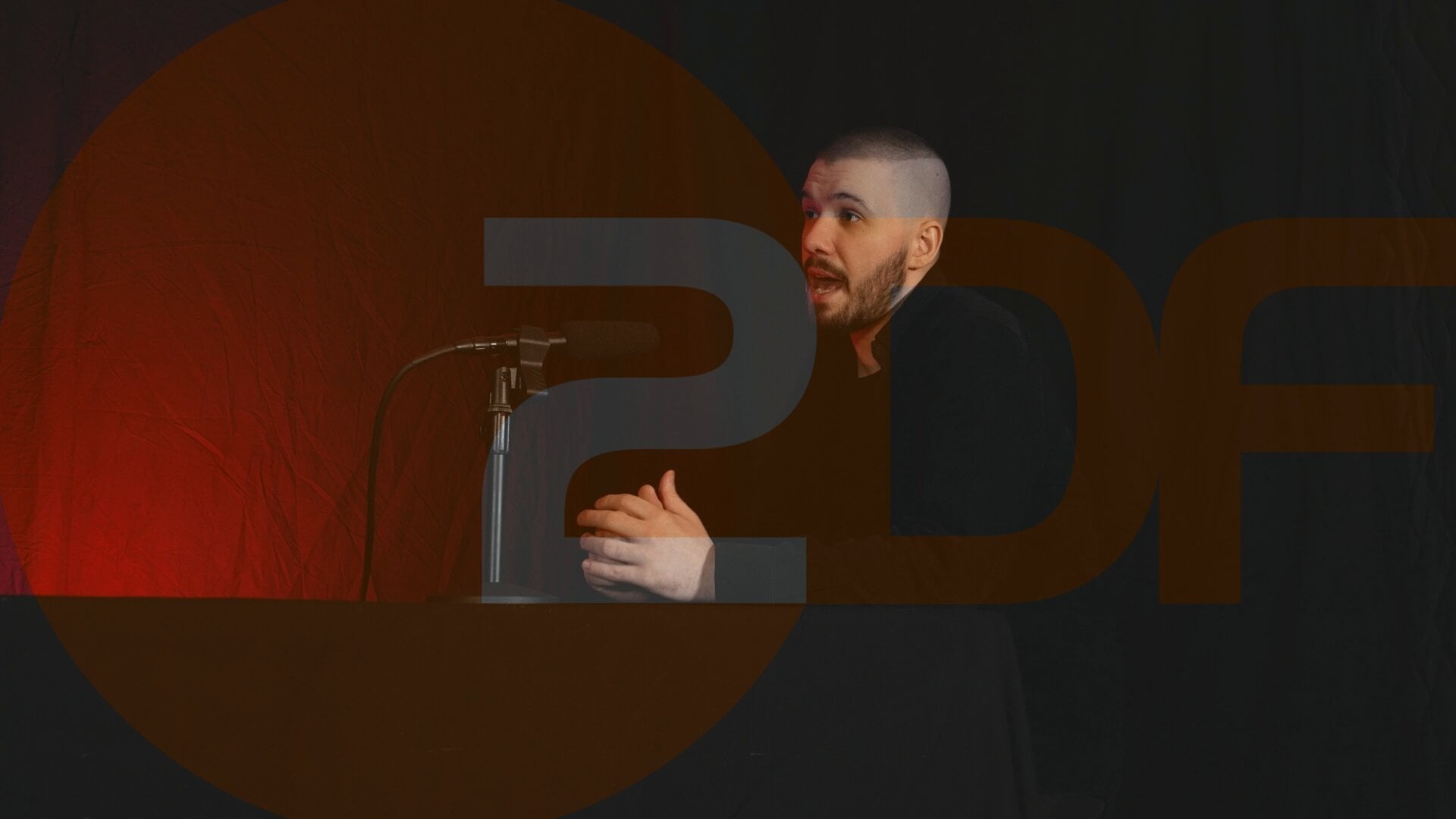 A photo of Vlad (Vladimir) Dorokhin with a background of the official logo of the "ZDF" channel.