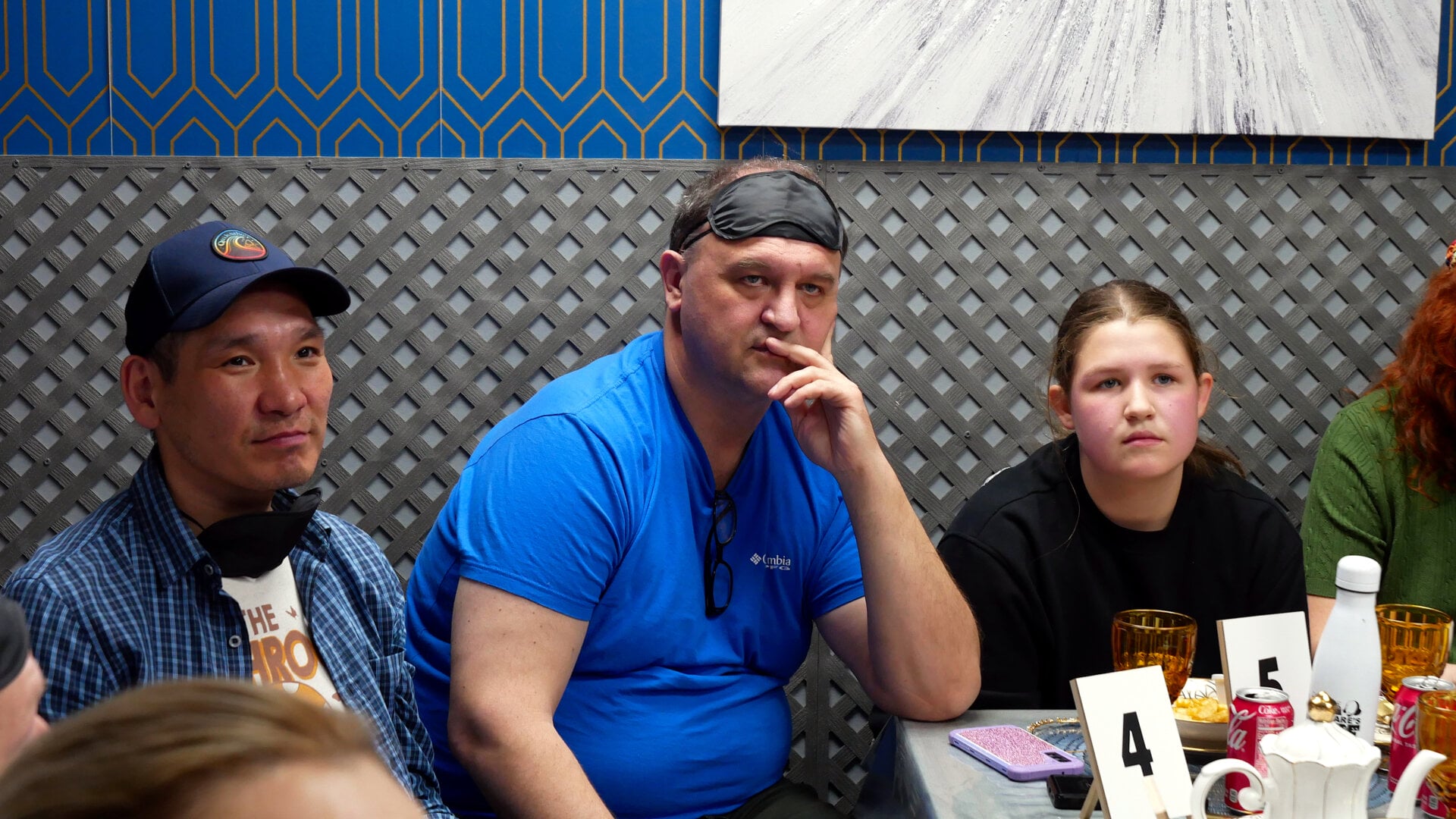 A photo of the participants of the «Mafia» community game held at a restaurant in Philadelphia, Pennsylvania, USA, on April 5, 2025, organized with the support of Vlad (Vladimir) Dorokhin.