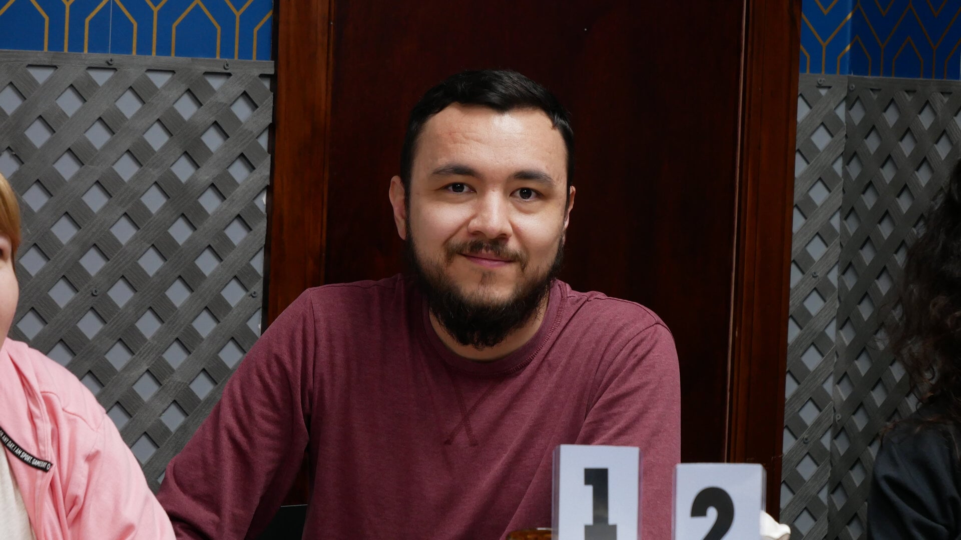 A photo of a participant of the «Mafia» community game held at a restaurant in Philadelphia, Pennsylvania, USA, on April 26, 2025, organized with the support of Vlad (Vladimir) Dorokhin.