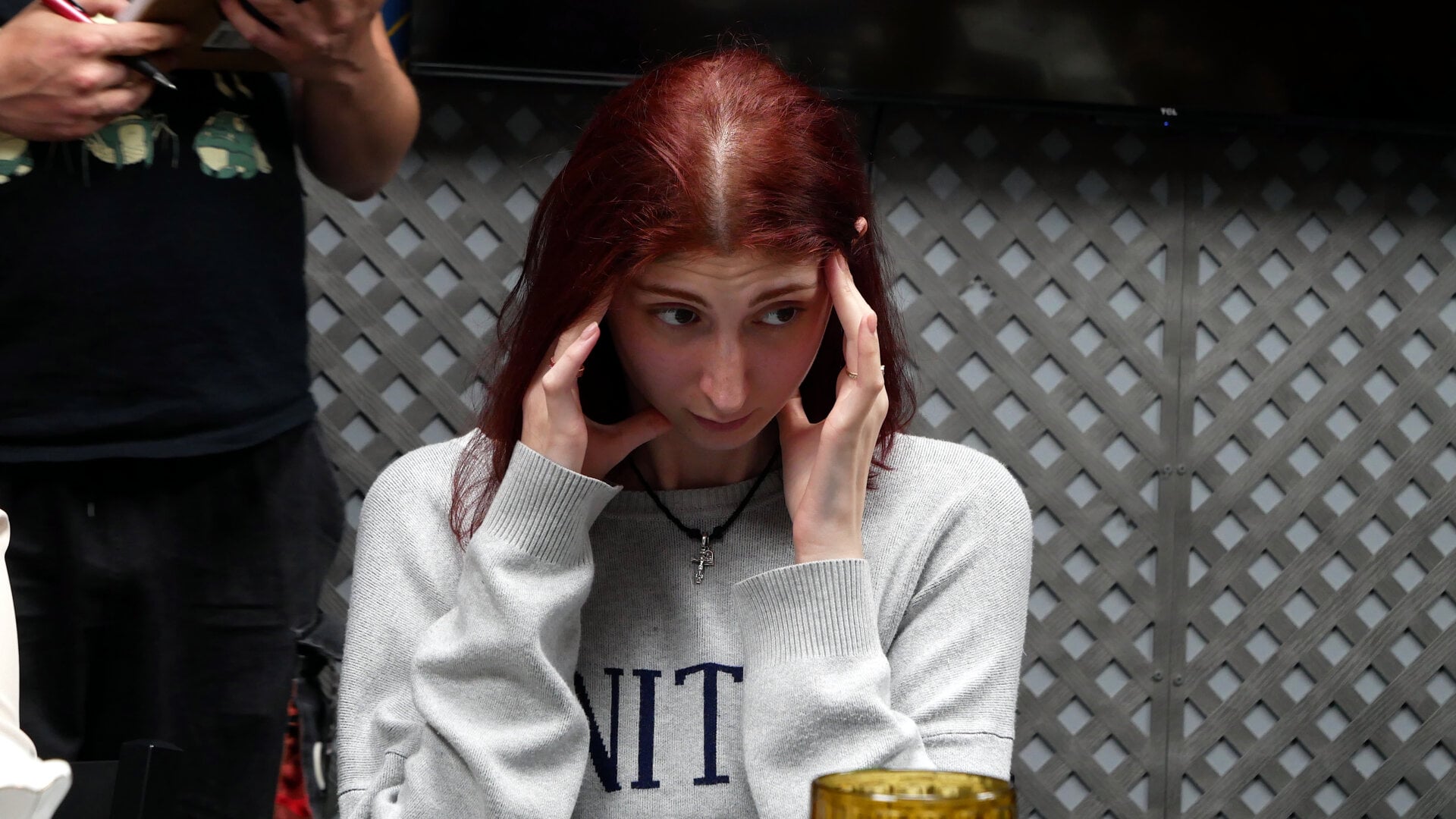 A photo of a participant of the «Mafia» community game held at a restaurant in Philadelphia, Pennsylvania, USA, on April 26, 2025, organized with the support of Vlad (Vladimir) Dorokhin.