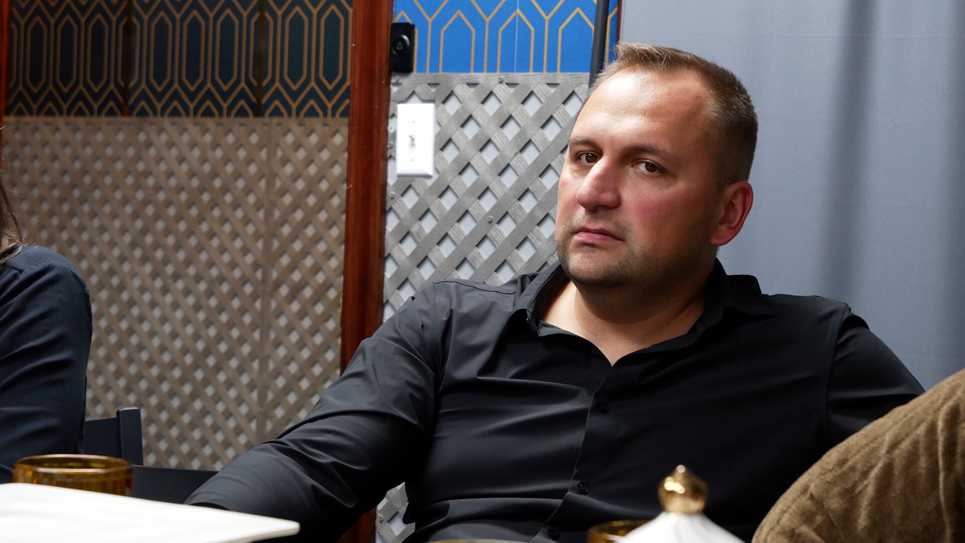 A photo of a participant of the «Mafia» community game held at a restaurant in Philadelphia, Pennsylvania, USA, on April 26, 2025, organized with the support of Vlad (Vladimir) Dorokhin.