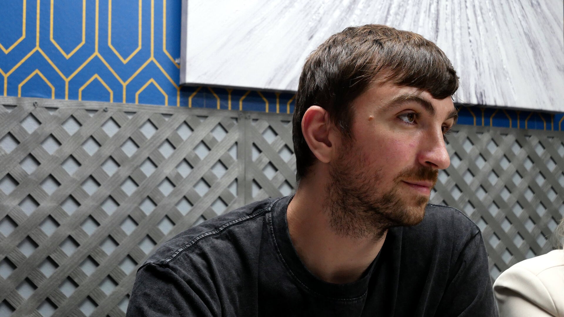 A photo of a participant of the «Mafia» community game held at a restaurant in Philadelphia, Pennsylvania, USA, on April 26, 2025, organized with the support of Vlad (Vladimir) Dorokhin.
