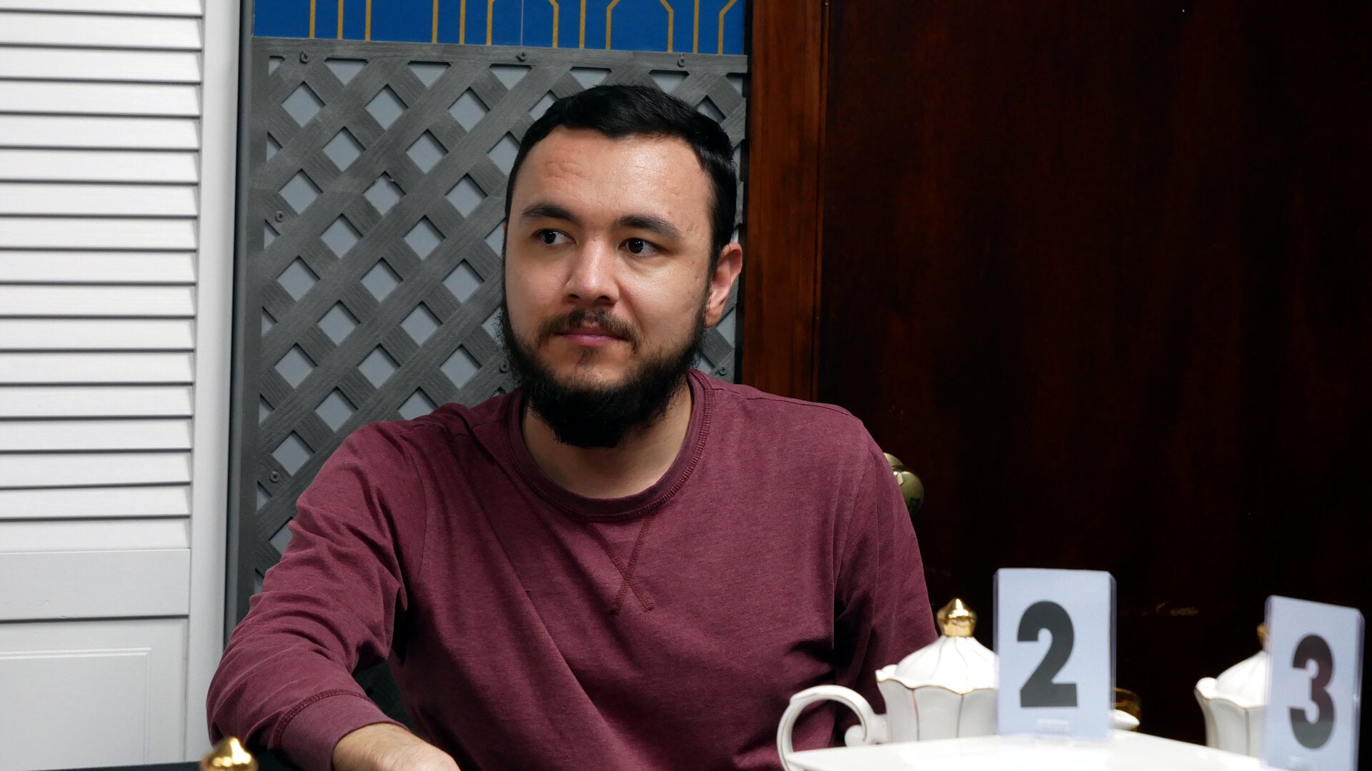 A photo of a participant of the «Mafia» community game held at a restaurant in Philadelphia, Pennsylvania, USA, on April 26, 2025, organized with the support of Vlad (Vladimir) Dorokhin.